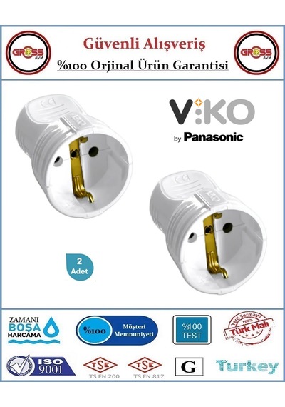 Viko Topraklı Dişi Fiş - 2 Adet