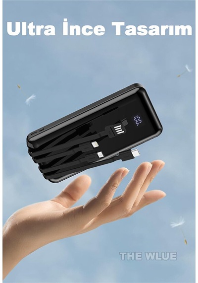 10000 Mah 3in1 2.1a Powerbank Digital Göstergeli Lightning - Type Diğer