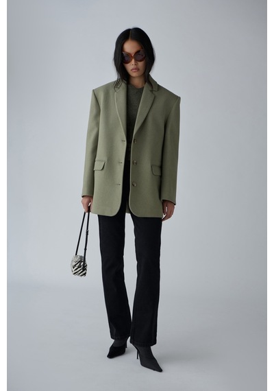 Suud Collection Yeşil Gina Kaşe Blazer Ceket