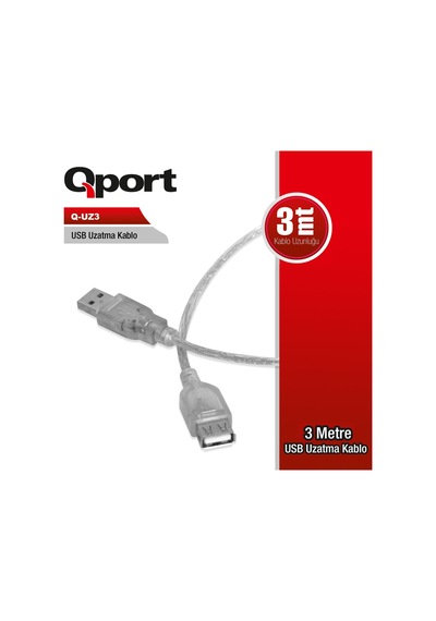 Qportq-uz3 3m Usb2.0 Uzatma Kablosu-188777