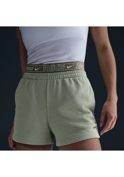 Nike Chill French Terry 4" Short Kadın Boxer Detaylı Şort-sportxstore Yeşil