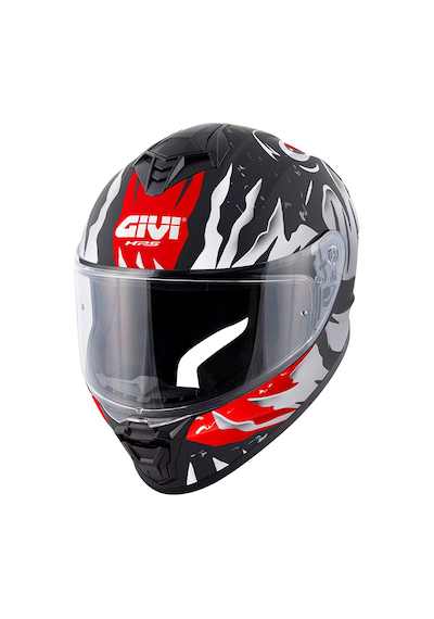 Givi 50.x Sharkbite Motosiklet Kaskı Beyaz-Kırmızı