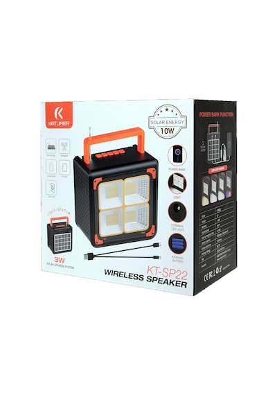 Katjmer Ktsp22 Hoparlör Solar Güneş Panelli Güç Kaynağı