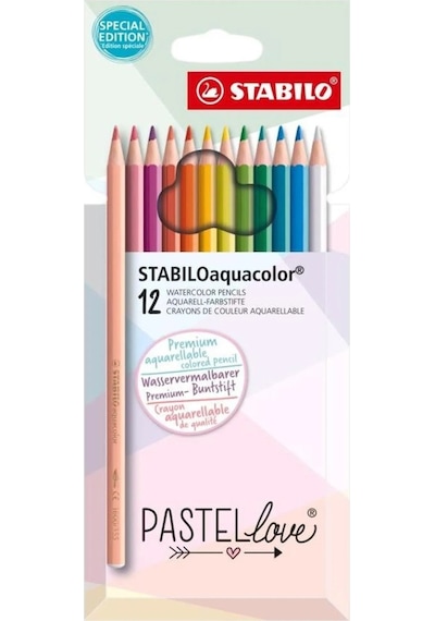 Stabilo Aquacolor Pastellove 12 Li 1612/7 Çok Renkli