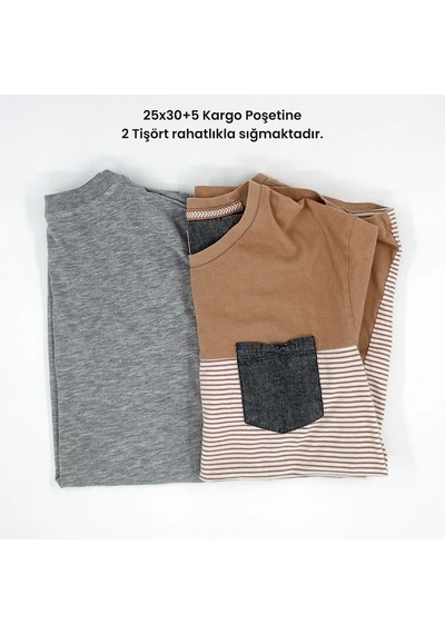 Küçük Boy Cepsiz Kargo Poşeti 100 Adet 24 x 30 + 5 CM