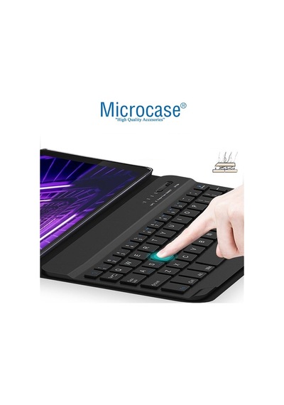 Lenovo Uyumlu Tab M10 Tb-X306F 10.1 Bluetooth Klavyeli Kılıf - Bkk1