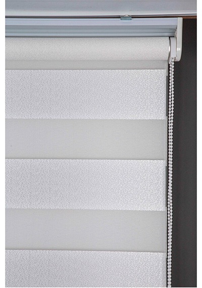 Oba Perde Pirilti Zebra Perde Beyaz 160 x 190