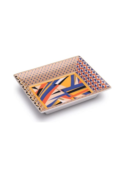 Pozzi Milano Porselen Dekoratif Tabak 19,5 X 15,5 Cm