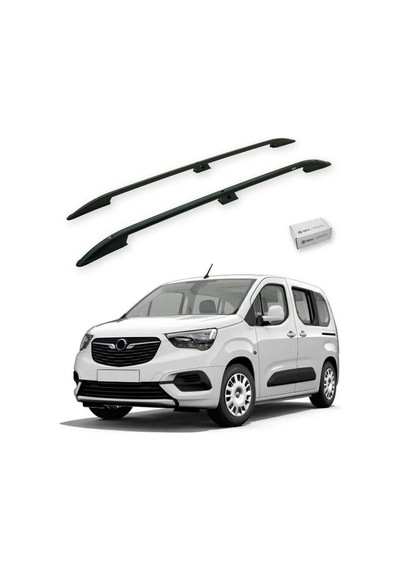 Turtle Opel Combo Life 2019-2025 / Kısa Şasi Tavan Çıtası Crown Siyah