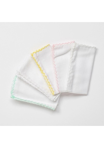 Mey İthalat Ac24447 Basic 5'li Bebek Ağız Mendili 25x25 Cm Pink