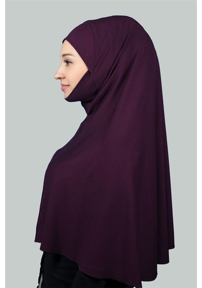 Altobeh Hazır Türban Peçeli Pratik Eşarp Tesettür Nikaplı Hijab - Namaz Örtüsü Sufle 3xl - Mürdüm MÜRDÜM