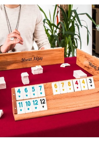 Mobgift Kişiye Özel Ahşap Okey Takımı