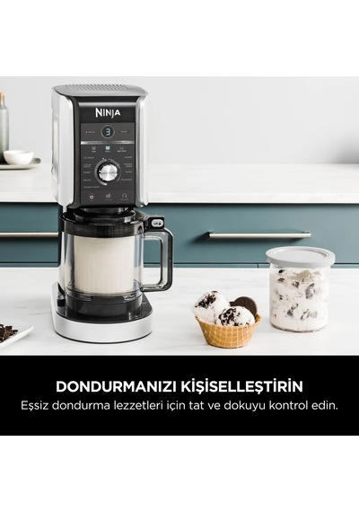 Creami Deluxe 10-in-1 Dondurma Ve Frozen Makinesi Siyah Çok Amaçlı Kullanım İçin Ergonomik Tasarım