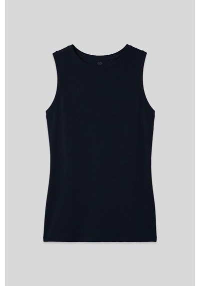 Tommy Life Lacivert Slim Fit Basic O Yaka Sıfır Kol Kadın Atlet - 97313