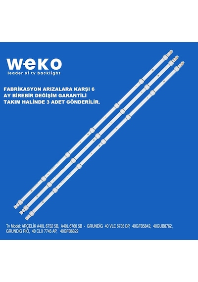 Arçelik A40l6760 5b Led Bar Takım