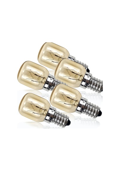 Yanuoda Fırın Ampulü 25w 300 C Küçük Edison Vidalı E14 Nikel Tuz Lambası Ampul Pigme Lamba 5
