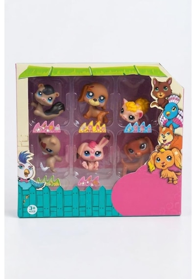 Pet Star Little Sevimli Minişler 6'lı Miniş Figür Oyuncak Seti Sevimli Hayvan Figürleri Ve Aksesuarları 3046a21