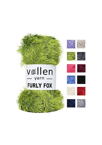 Furly Fox El Örgü Ipi Hırka Kazak Ipliği,tuylu Ip,pelus Ip,sakalli Ip,battaniye Ipi,paspas Ipi,yeşil