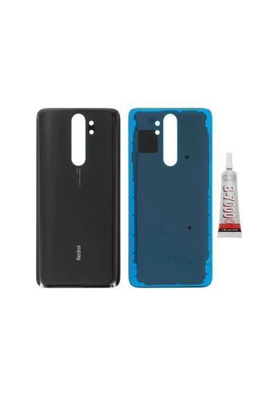 Redmi Note 8 Pro Arka Pil Kapağı Ve Yapıştırıcı He Siyah