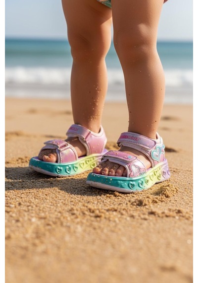 Marco Kids 207 Hafif Kız Çocuk Işıklı Rahat Sandalet Pembe