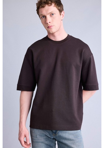 Defacto Loose Fit Bisiklet Yaka Kısa Kollu Ağır Kumaş Basic Kahverengi Tişört B4844ax26aubn337 Kahve-bn337 Defacto Loose Fit Bisiklet Yaka Kısa Kollu Ağır Kumaş Basic Kahverengi Tişört B4844ax26aubn337 Kahve-bn337