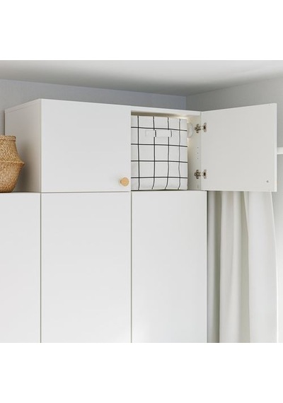 Ikea Lastare Kapaklı Gardırop Yükseltme Ünitesi, Beyaz, 80x42x36 Cm