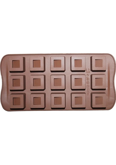 Silikon Kare Desenli Çikolata Kalıbı Goldcakes