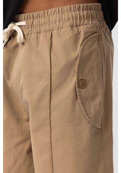 Vamos Bağcıklı Baggy Gabardin Pantolon Taba