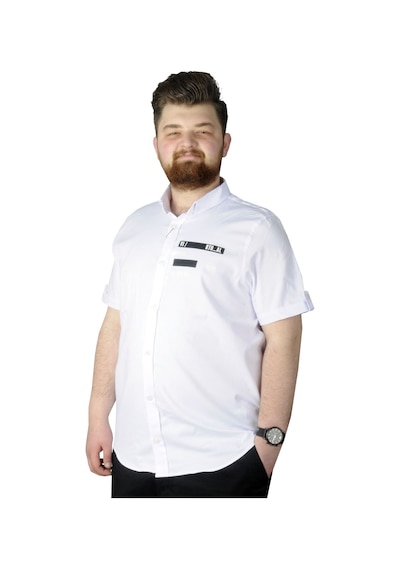 Mode Xl Büyük Beden Gömlek Baskılı Play 22365 Beyaz 001