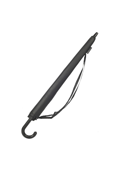 Marlux Siyah Desenli Baston 24 Fiber Tel Hakiki Deri Saplı Premium Protokol Şemsiye M21mar1024r003 Siyah - Gri