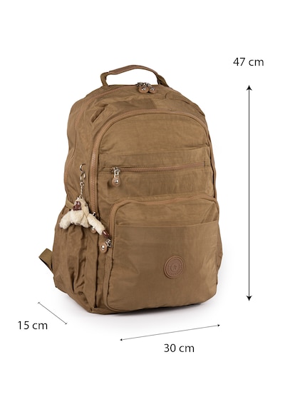 İmaks Büyük Boy 47 Cm Krinkıl Su Geçirmez Hafif Çok Gözlü Spor, Seyahat, Okul, Laptop Sırt Çantası 9-1b Taba