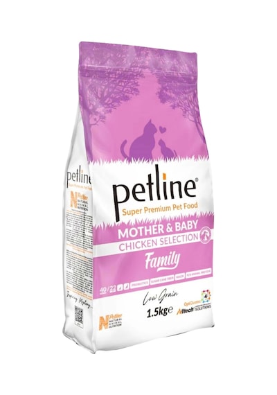 Petline Family Mother & Baby Tavuklu Düşük Tahıllı Yavru Kedi Maması 1500 G