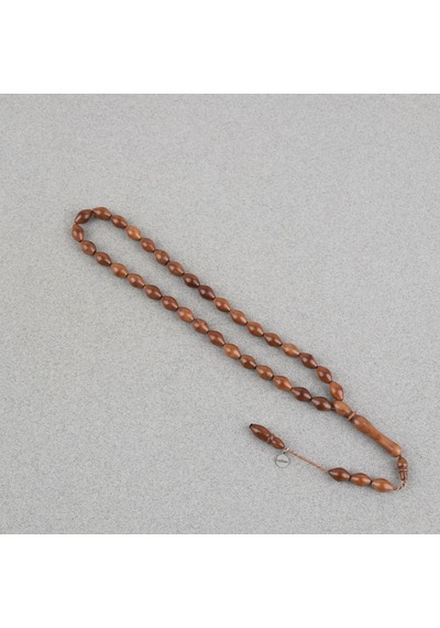 Kuka Orijinal Doğal Lapisdo İmzalı Bilek Boy Şığırcık Kesim 5x9mm Tesbih Kahverengi
