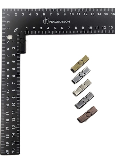 6x12 Mm Deri Bileklik Kiliti Mıknatıslı Kilit 20 Adet 6 X 12 Mm / Siyah