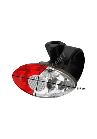 Hsgl Bisiklet Scooter Spor Ve Kask Icin Mavi Kırmızı Çakarlı Işık Mavi - Beyaz