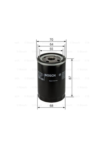 Fiat Punto - Grande Punto 1.4 8V. Bosch Yağ Filtresi 2005-2012 N11.16017