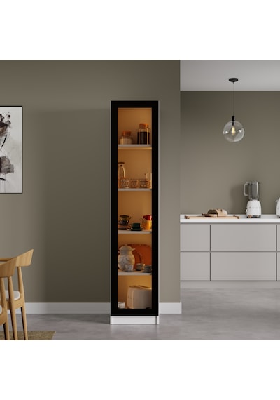 Nero Çok Amaçlı Kiler Dolabı Alüminyum Çerçeveli Cam Kapaklı Led Aydınlatmalı 190x40 Cm Beyaz Nero Çok Amaçlı Kiler Dolabı Alüminyum Çerçeveli Cam Kapaklı Led Aydınlatmalı 190x40 Cm Beyaz