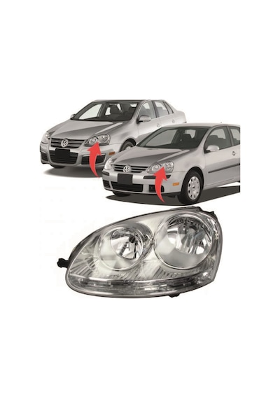 Ns Vw Golf 5 Jetta Sağ-sol Takım Far Lambası İçi Nikelaj 05-11
