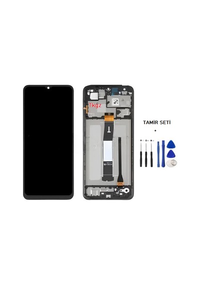 Tkgz Xiaomi Redmi 12c Uyumlu Lcd Ekran Dokunmatik Service Pack Lcd Ekran - Full Çıtalı + Tamir Seti