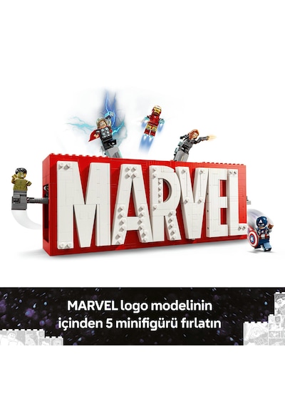 LEGO® Marvel: MARVEL Logosu ve Minifigürleri 76313 - Süper Kahraman Sevenler için Koleksiyonluk, Yaratıcı Oyuncak Yapım Seti (931 Parça) LEGO® Marvel: MARVEL Logosu ve Minifigürleri 76313 - Süper Kahraman Sevenler için Koleksiyonluk, Yaratıcı Oyuncak Yapım Seti (931 Parça)