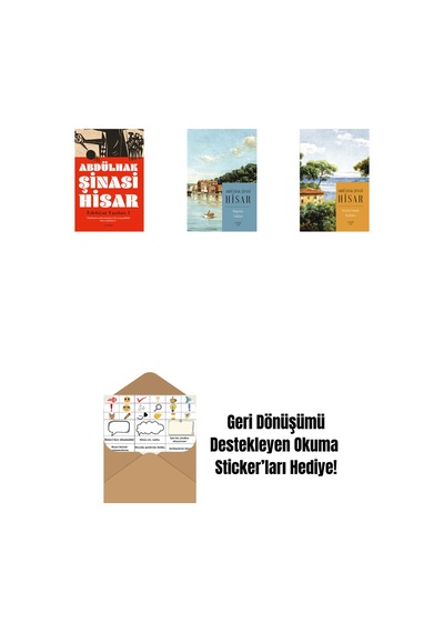 Edebiyat Yazıları - 1 + Boğaziçi Yalıları Kitap Boy + Geçmiş Zaman Köşkleri Kitap Boy + Okuma Sticker'ları