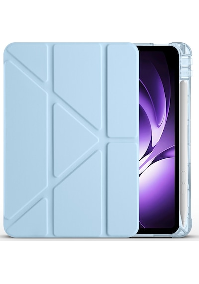 Xiaomi Pad Mini 8.8 İnç İle Uyumlu Kalem Bölmeli Uyku Modlu Katlanabilir Trifolding Tablet Kılıfı Kapaklı Kılıf