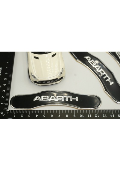 Abarth Logo Kaliper Üstü 3M 3D Metal Logo Arma Amblem Seti