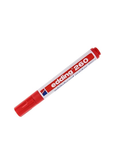 Edding 260 Kırmızı Tahta Kalemi Yuvarlak Uçlu 1.5-3 Mm 10Lu Kutu