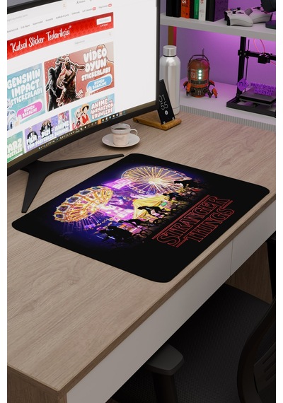 Stranger Things V5 48x40 Xl Gaming Kauçuk Kaymaz Taban Mouse Pad Fare Altlığı