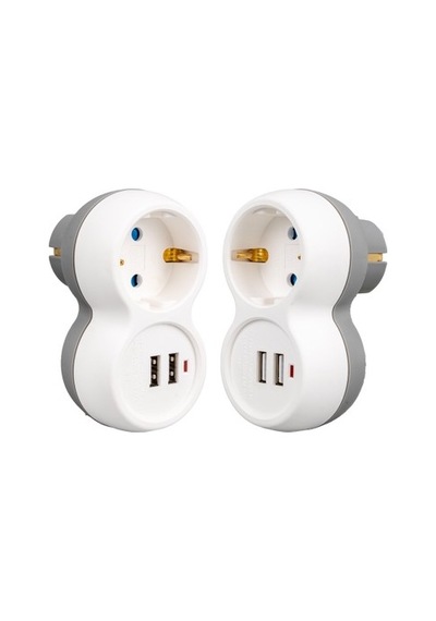Çift Usb Çıkışına Sahip Tekli Priz, 250v 16a 0.13 M