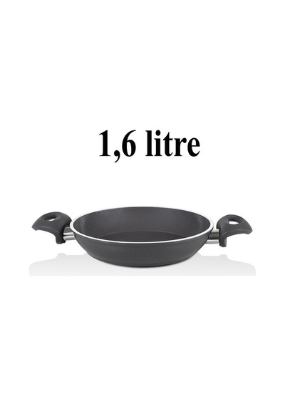 Falez Seramik Sahan 24 Cm Füme Renk Cam Kapaklı Füme