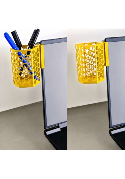 3d Baskı Monitor Kalemlik - Petek Desenli Laptop Kenar Altıgen Kalemlik-sarı Diğer