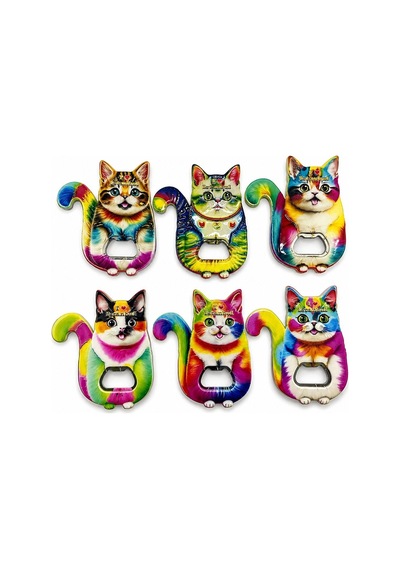 Kedi Tasarımı İstanbul Temalı Buzdolapı Süsü Magnet Alk5407 Sarı