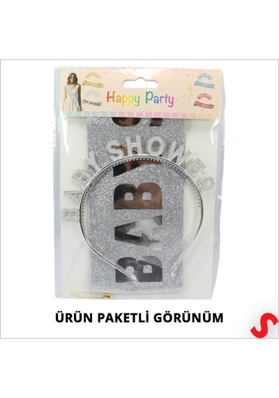 Baby Shower Taç Ve Kuşak Seti - Gümüş